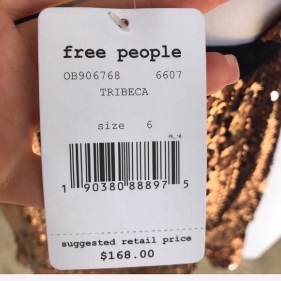 Free People NWOT Siren Sequin Dress In Tribeca 6 - Picture 7 of 8